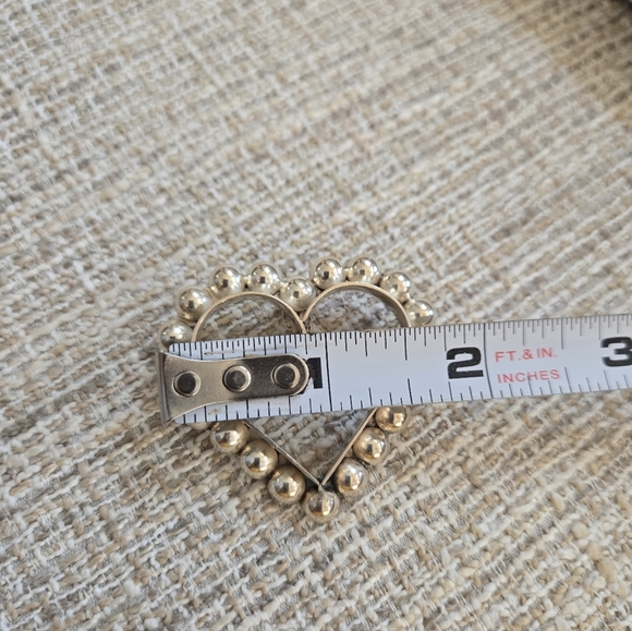 Vintage Sterling Silver Heart Pendant - Picture 8 of 8
